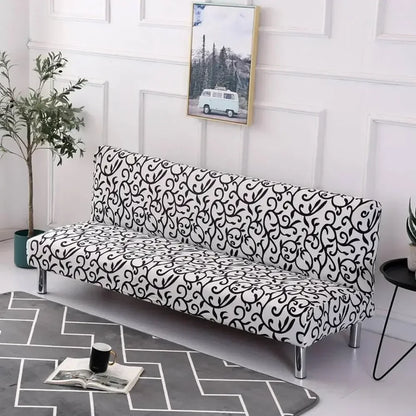 Artfan Armless Futon Sofa Cover Slipcover Elastic No Armrest