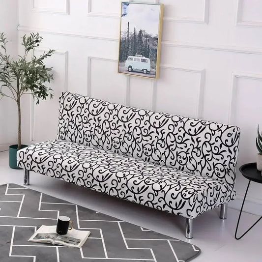 Artfan Armless Futon Sofa Cover Slipcover Elastic No Armrest