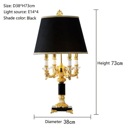 Artfan lighting Black Crystal Bedroom Table Lamp - Luxury Modern Decor