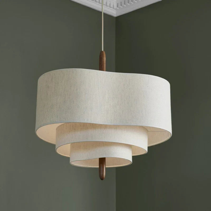 Artfan  Japanese Fabric Chandelier Retro Style Pendant Light for Living Room, Bedroom, Restaurant, Hotel