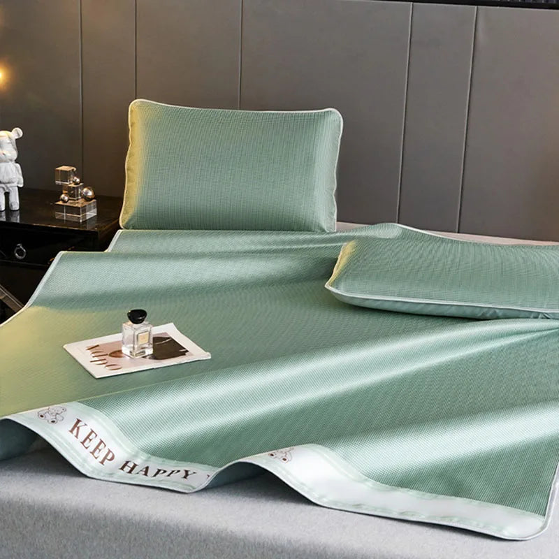 Artfan 1800D Cooling Fibres Bed Mat & Pillowcases Set for Summer Nights