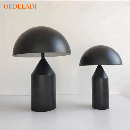 Artfan lighting Black Iron Mushroom Table Lamp, Nordic Design, Gold Accent, Living Room Bedroom Light