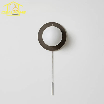 Artfan lighting Black/Gold Ball Wall Lamp - Minimalist Iron Art Decor for Bedroom & Cafe