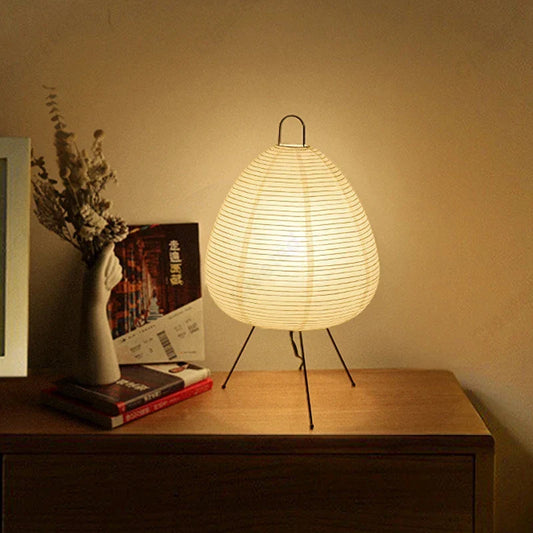 Artfan Akari Noguchi Table Lamp: Japanese Design Rice Paper Standing Light for Home & Bar Décor