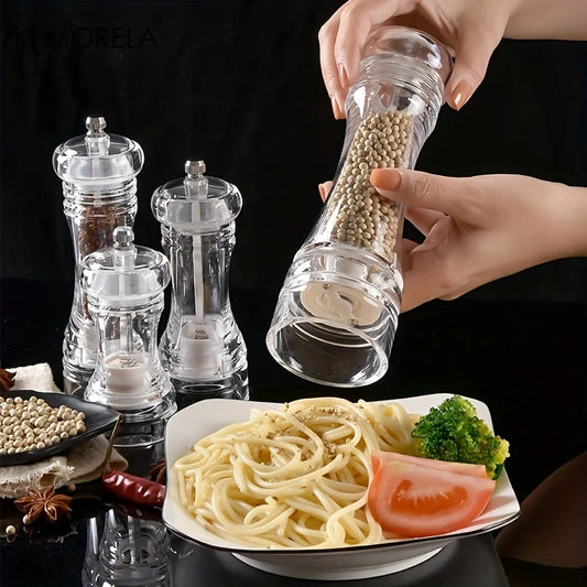 Artfan Acrylic Manual Pepper Grinder | Transparent Salt and Spices Mill Shaker