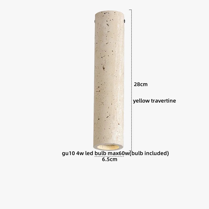 Artfan Acryl Travertine LED Ceiling Lights - Modern Natural Stone Ceiling Lamp
