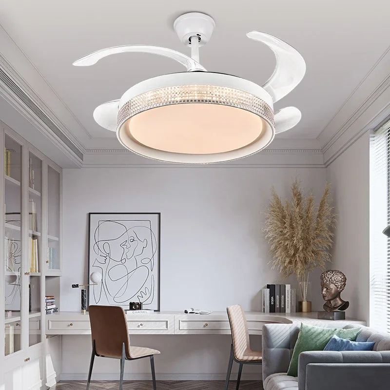 Artfan 42/48inch Invisible Chandelier Ceiling Fan with LED Light in Multiple Colors