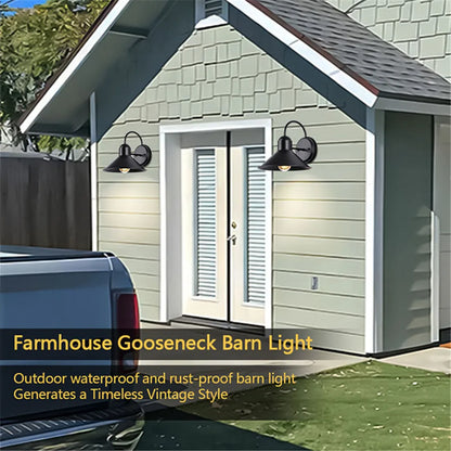 Artfan lighting Black Farmhouse Barn Lights: Waterproof Outdoor Wall Sconce with E27 Socket