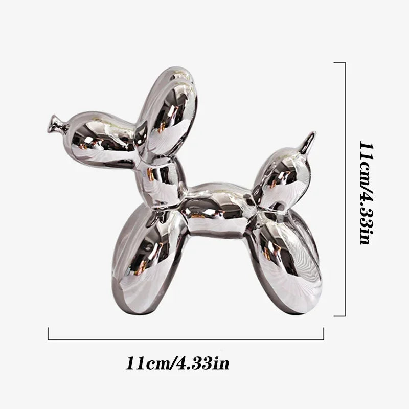 Artfan Abstract Ceramic Balloon Dog Sculpture for Home Office Decor-Gift-Quality Study Room Statue