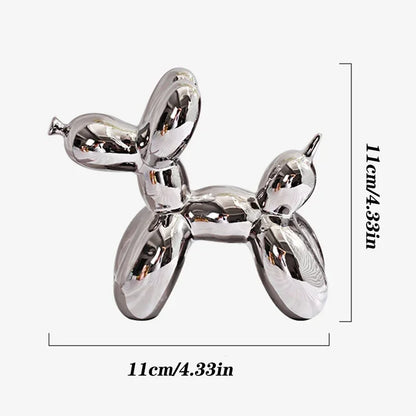 Artfan Abstract Ceramic Balloon Dog Sculpture for Home Office Decor-Gift-Quality Study Room Statue