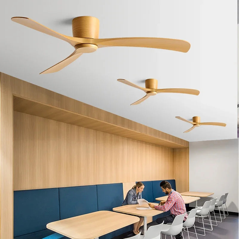 Artfan lighting Black Modern Low Profile DC Ceiling Fan with Remote Control, Strong Airflow