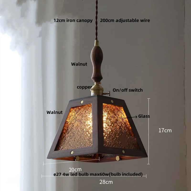 Artfan Ash Wood LED Pendant Lamp Adjustable Hanging Lights Luminaire