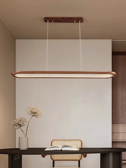 Artfan lighting Black Walnut Wooden Ceiling Chandelier LED Pendant Lamp for Modern Home Decor