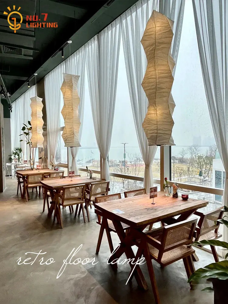 Artfan Akari Noguchi Rice Paper Floor Lamp LED E27: Art Decor Interior Lighting for Living Room