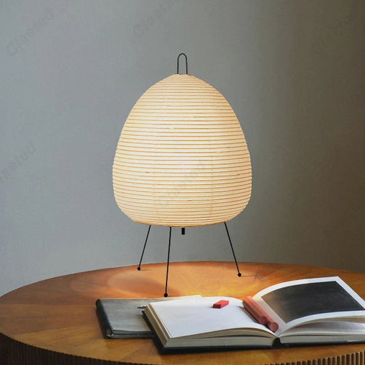 Artfan Akari Noguchi Table Lamp: Japanese Design Rice Paper Standing Light for Home & Bar Décor
