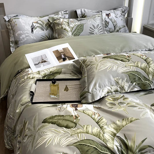 Artfan 3D Printed Faux Silk Bedding Set - Cooling, Skin-Friendly, Non-Fading Comfort