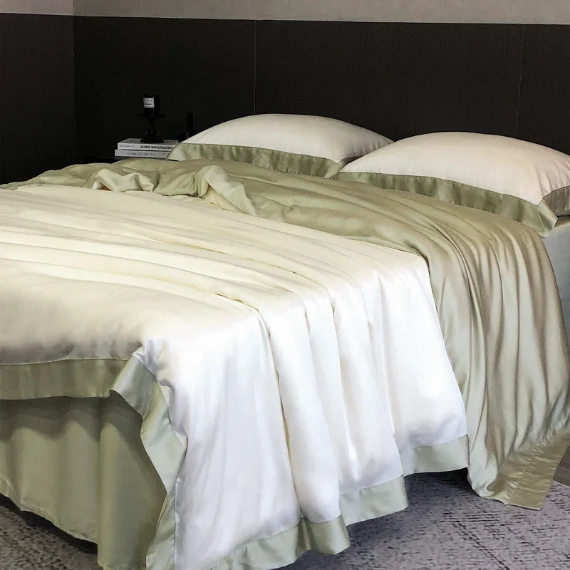 Artfan 600TC Lyocell Eucalyptus Fiber Bedding Set: Duvet Cover, Bed Sheet, Pillowcases