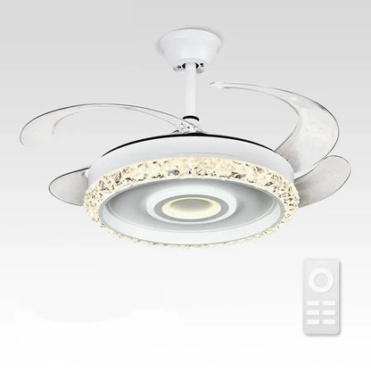 Artfan 42" Leaf Fan Chandelier Invisible Fan Lighting for Bedroom and Dining Room
