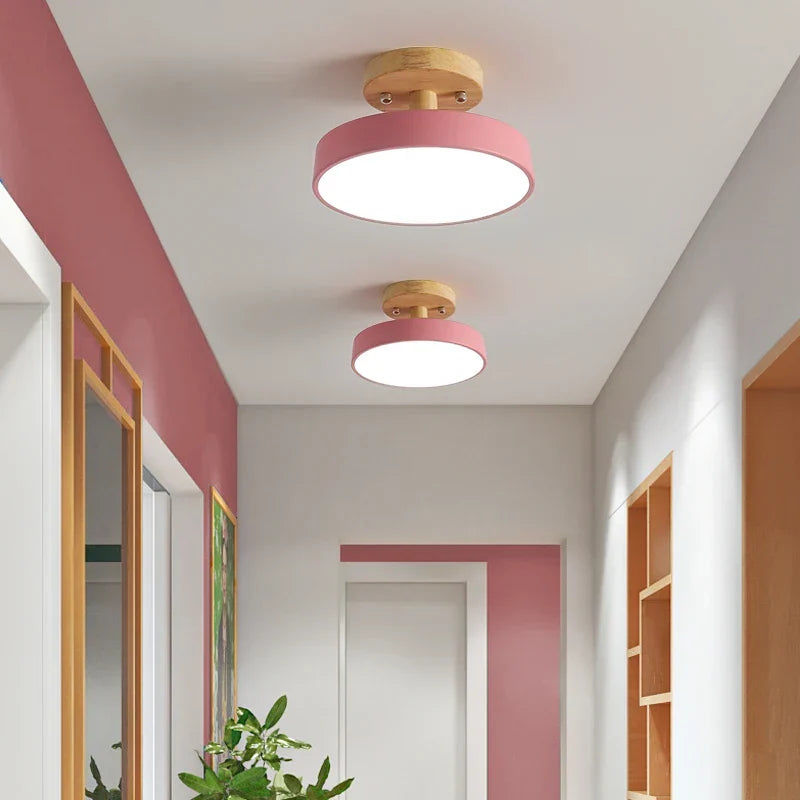 Artfan Acrylic Wood LED Ceiling Light – Nordic Indoor Lighting Fixture
