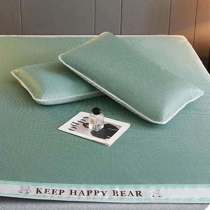 Artfan 1800D Cooling Fibres Bed Mat & Pillowcases Set for Summer Nights