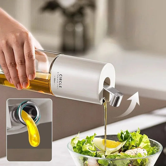Artfan Automatic Glass Oil Pot Seasoning Bottle - Kitchen Cooking Vinegar Dispenser