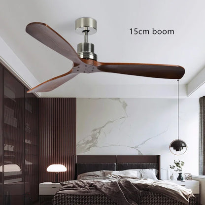Artfan 52" Propeller Ceiling Fan in Wood, Silent Operation for Home and Loft.