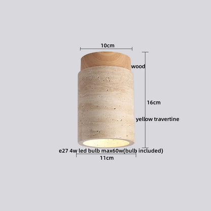 Artfan Acryl Travertine LED Ceiling Lights - Modern Natural Stone Ceiling Lamp