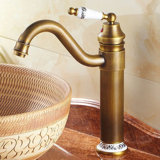 Artfan Antique Bronze Finish Bathroom Sink Faucet - Basin Tap YT-5050