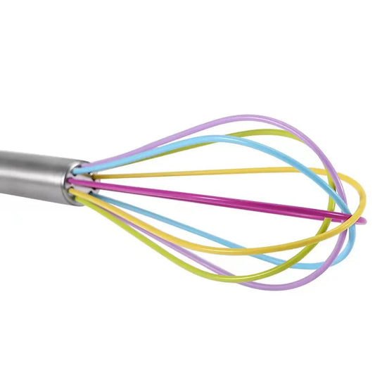 Artfan 8-Inch Stainless Steel Silicone Whisk Mixer for Baking & Cooking
