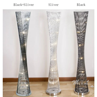 Artfan Aluminum Tower Floor Lamp for Living Room, Modern LED Standing Light Stand