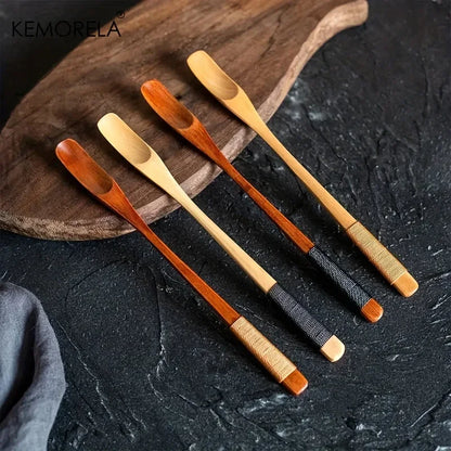 Artfan 4PCS Japanese Style Wooden Spoon Set | Versatile Kitchen Tools for Mixing and Serving