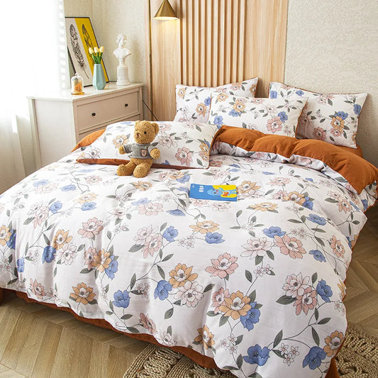 Artfan 4-Piece Flower Print Bedding Set