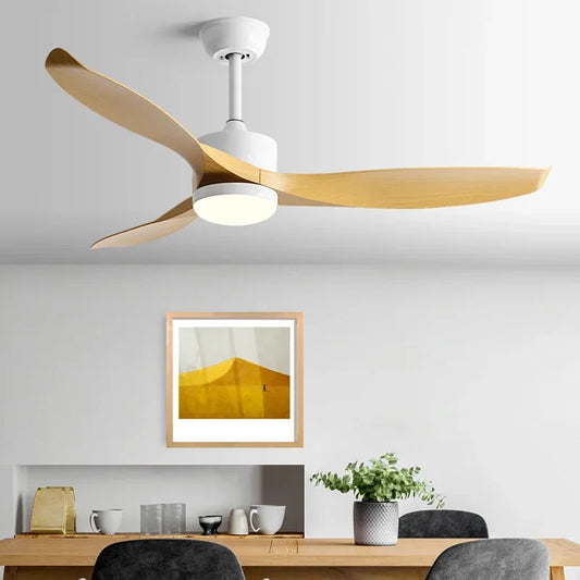 Artfan 52" Black Ceiling Fan Light with Remote Control for Living Room, Restaurant, and Household