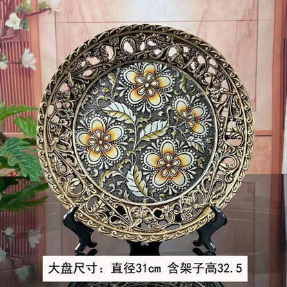 Artfan Resin Vase Dried Flowers Arrangement for Living Room Decor