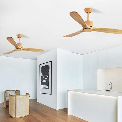 Artfan 42" Wooden Ceiling Fan Remote Control Decorative Home Fan DC 110-240V