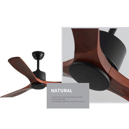 Artfan 42" Wooden Ceiling Fan Remote Control Decorative Home Fan DC 110-240V